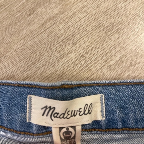 Madewell Blue Jean Shorts High-Waisted Rolled Cuff - Picture 7 of 13